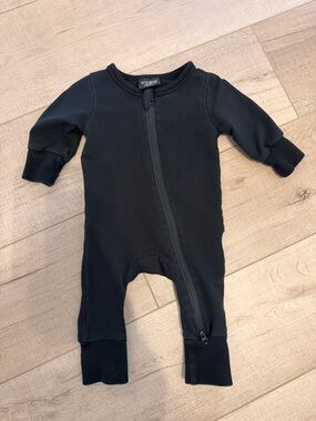 Little Bipsy Black Zip-Front Footie